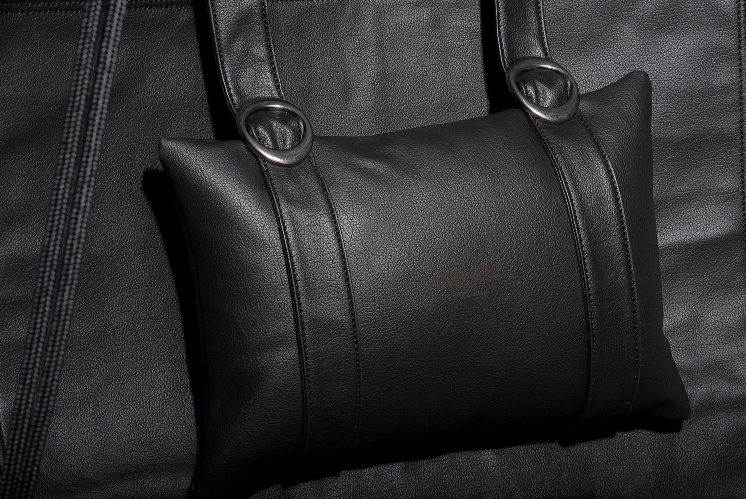 Faux Leather Round Hanging Chair Black