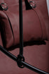 Faux Leather Round Hanging Chair Burgundy