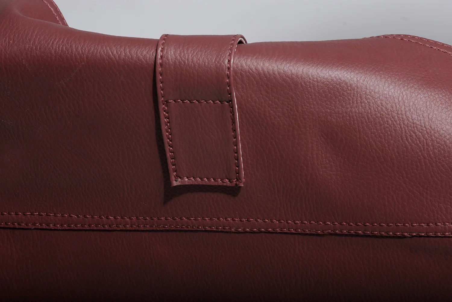 Faux Leather Round Hanging Chair Burgundy