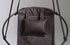 Faux Leather Round Hanging Chair Dark Brown