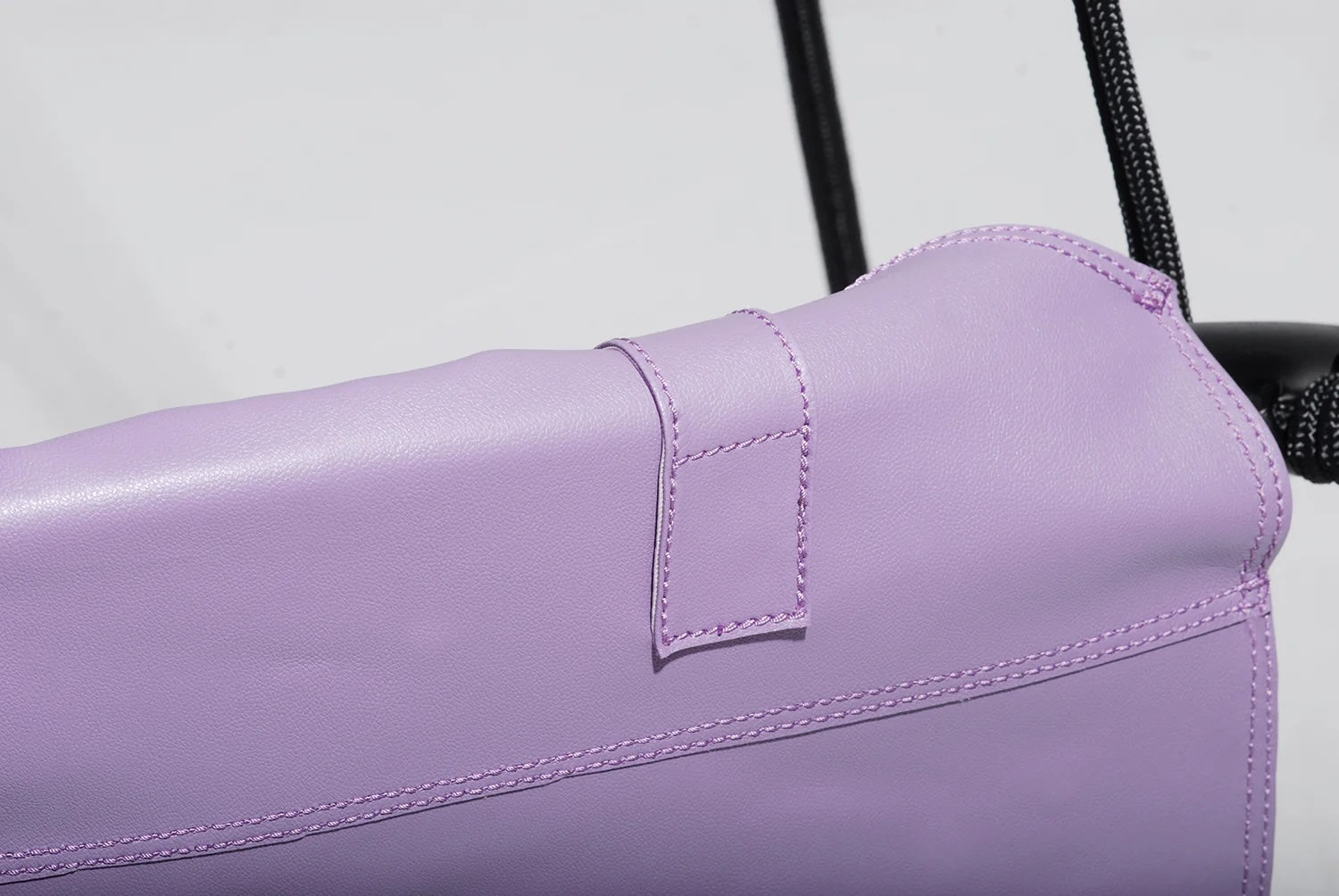 Faux Leather Round Hanging Chair Lilac