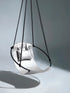Faux Leather Round Hanging Chair Pearl