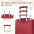 14'/20' 2 pcs ABS Spinner Wheel Luggage Set with Combination Lock and Front Opening Design