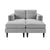 Chaise Lounge Sofa Bed With Dual Layer Armrests For Living Room