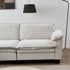 L Shape Living Room Sofa with Ottoman in Soft Chenille Beige