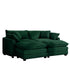 Modern Oversized Modular Cushion Sofa With Ottoman, Low Back, Deep Seating Sofa Set