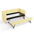 Gingham Daybed With USB Charging Port, Wave-Shaped Design