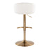 Claire - Contemporary / Glam Adjustable Bar Stool (Set of 2)