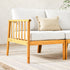 Modern 3-Piece Spindle Solid Wood Outdoor L-Shaped Sectional Set