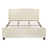 King Size Bed Frame with Upholstered Teddy Velvet Headboard