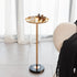 Adjustable Pedestal Side Table For Living Room - Gold / Black