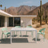 4 Piece Set Of Modern Designed Single Chairs With Long Table