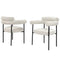 Upholstered Accent Dining Chairs With Armrests (Set of 2)
