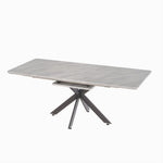 Modern Extendable Dining Table Set With Soft Padded Armless Chairs