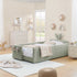 Cute Rabbit Ear Upholstered Platform Bed Frame With Safety Rail