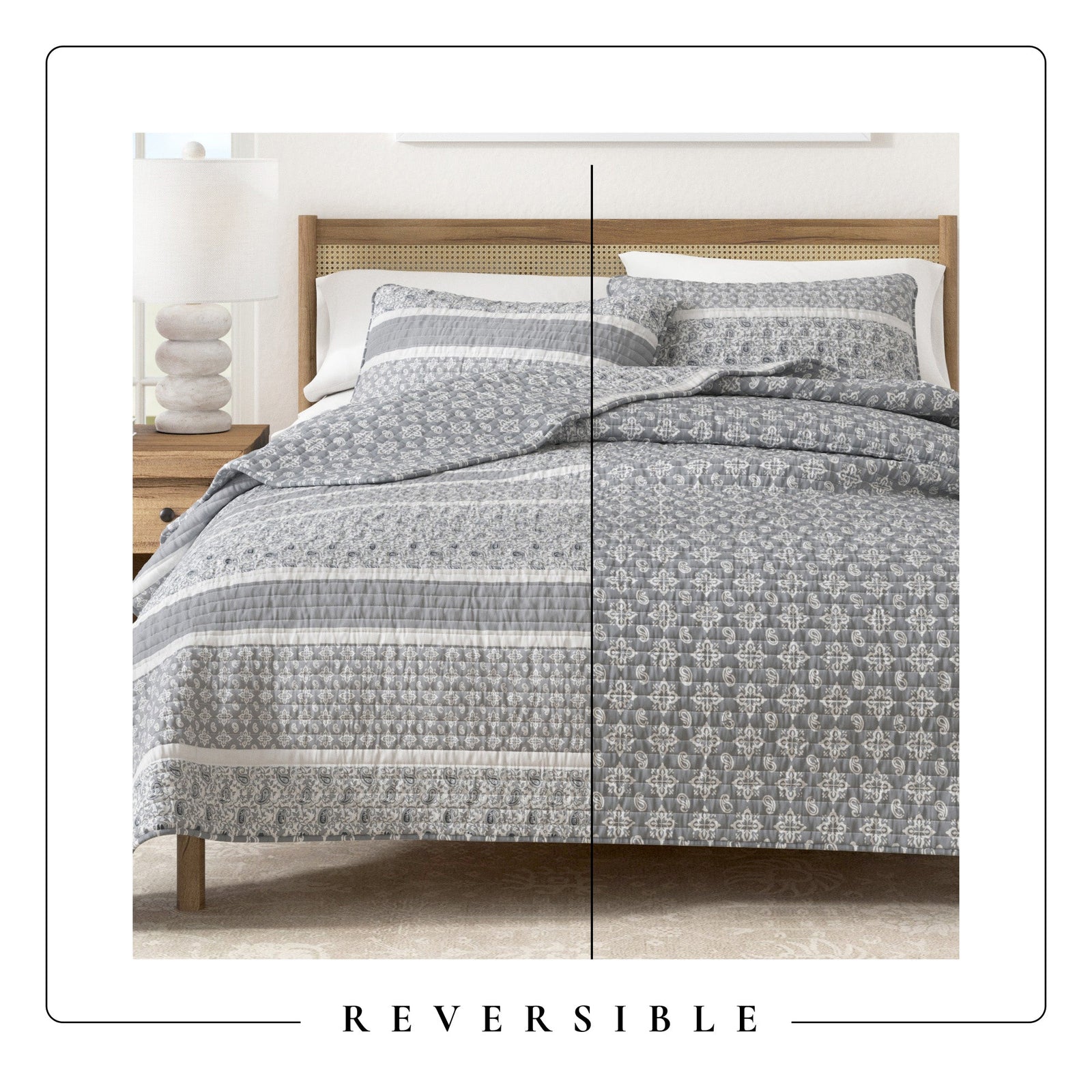 3-Piece Stripe Quilt - Kadi Collection