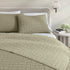 100% Cotton Honeycomb Waffle Garment Washed Quilt Set - Genevieve Collection