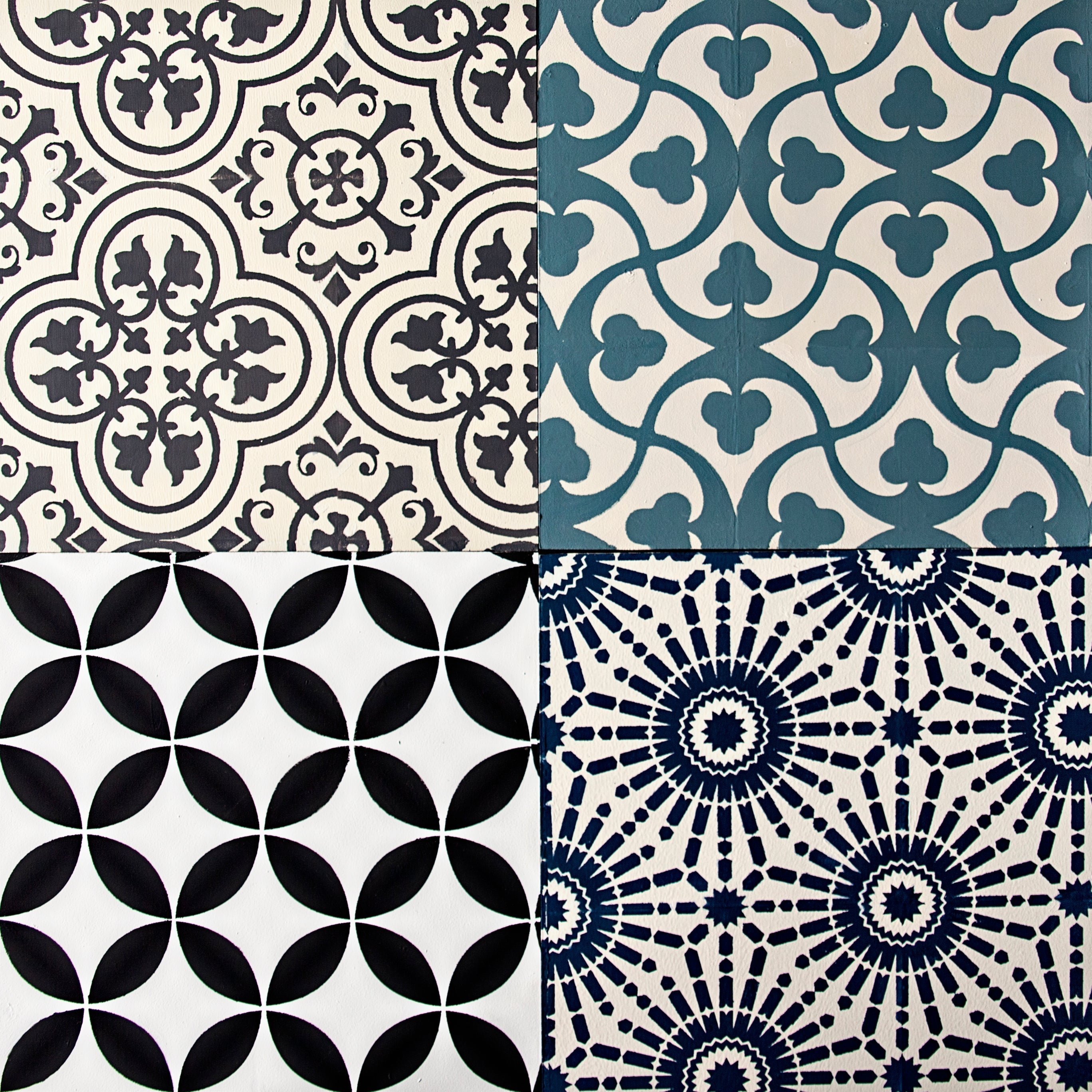 Floor Tile Moroccan - Mesh Stencil 12x12