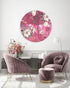 Floral Pattern Printed Mirror Acrylic Circles