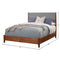 Flynn Panel Bed, Chestnut/Grey