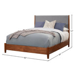 Flynn Panel Bed, Chestnut/Grey