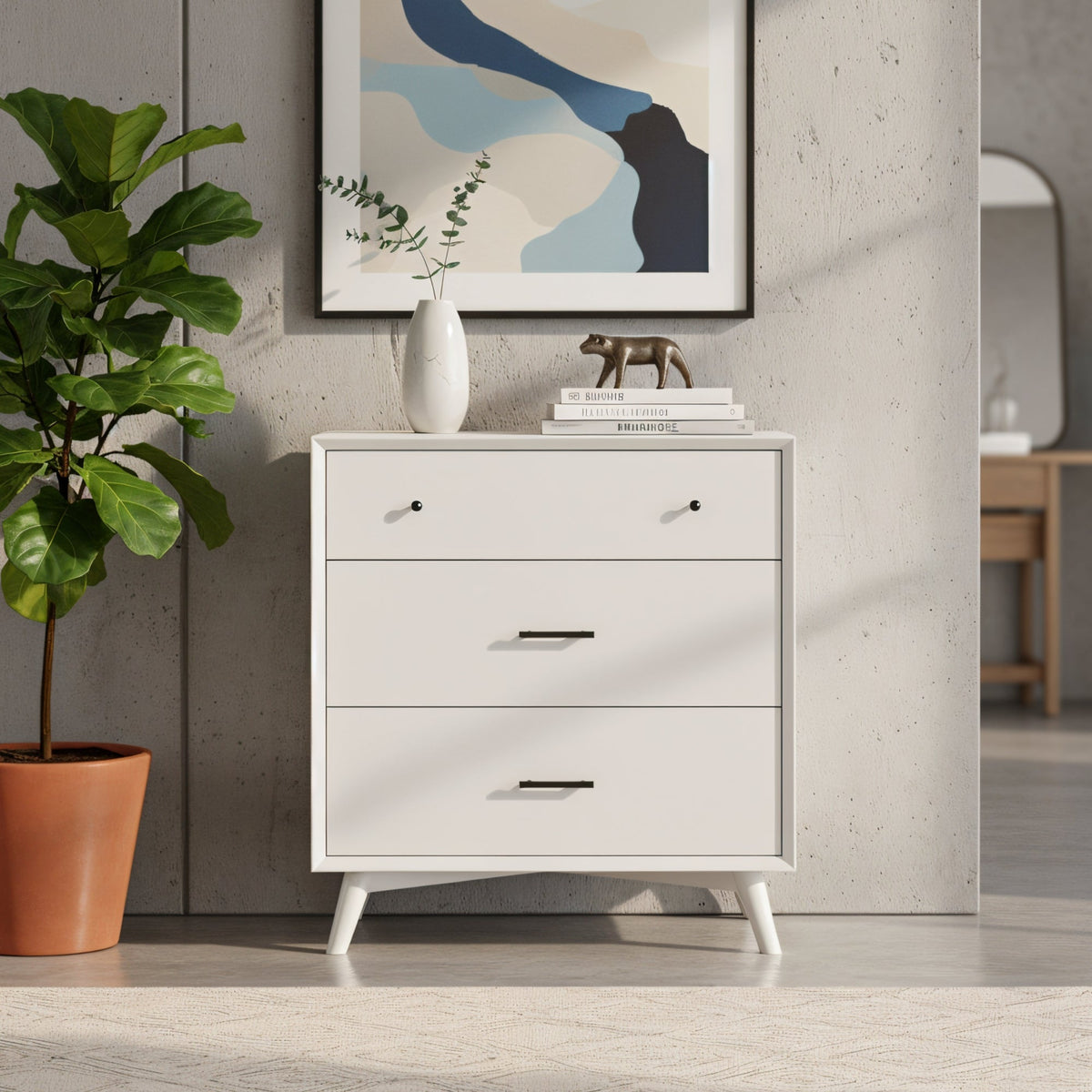 Flynn Small Chest, White