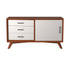 Flynn Small TV Console, Chestnut/White