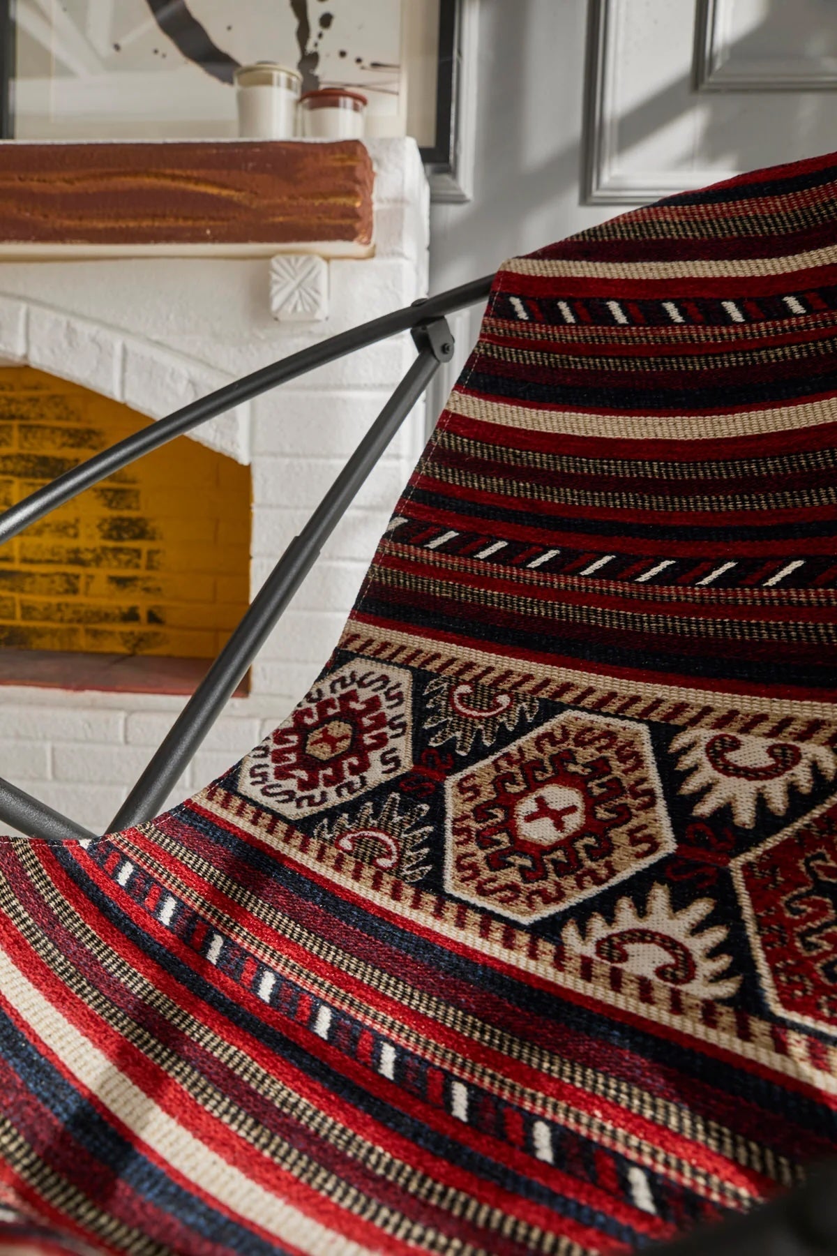 Turkish Kilim Folding Chair Metal Frame