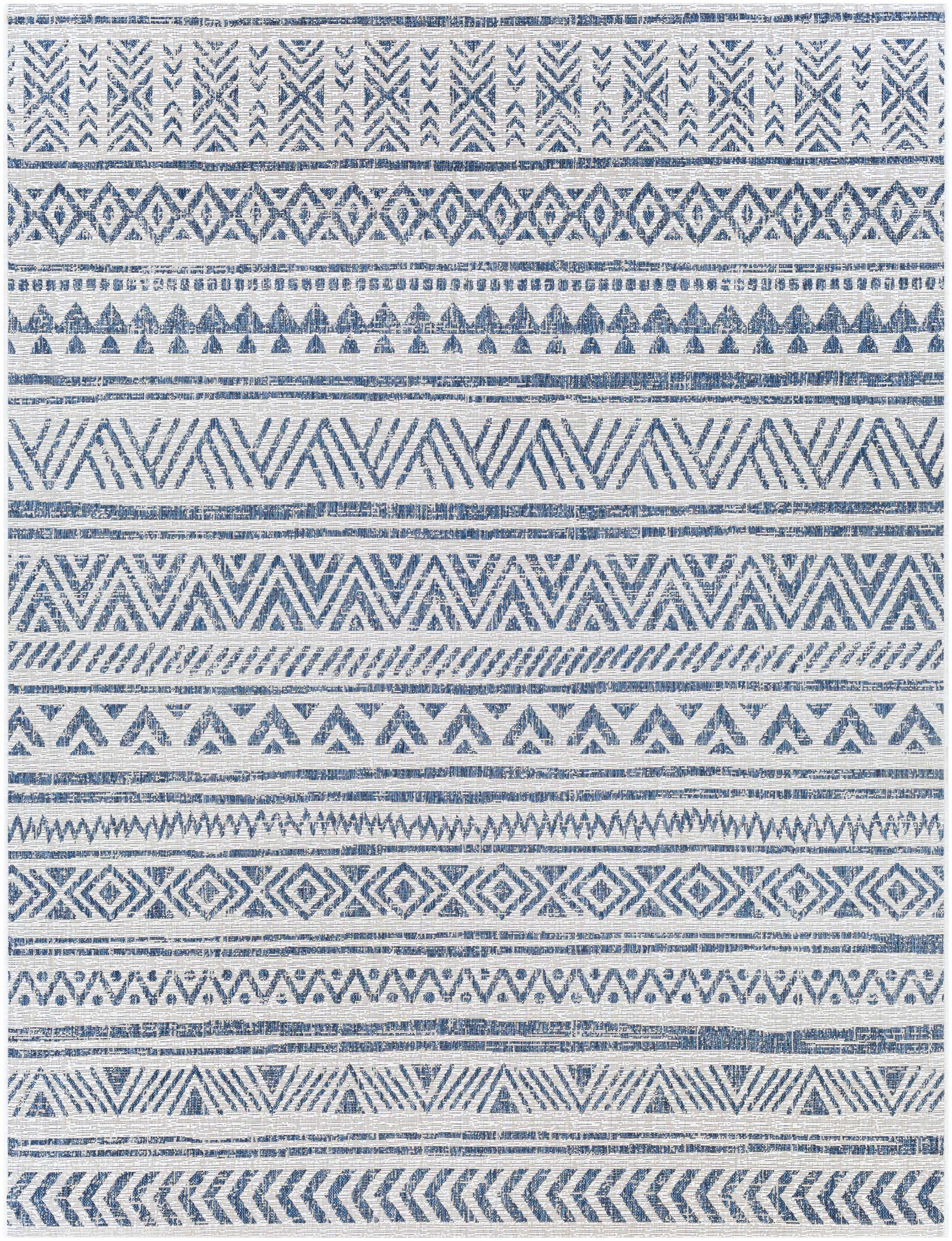 Novato Navy All Over Pattern Performance Rug