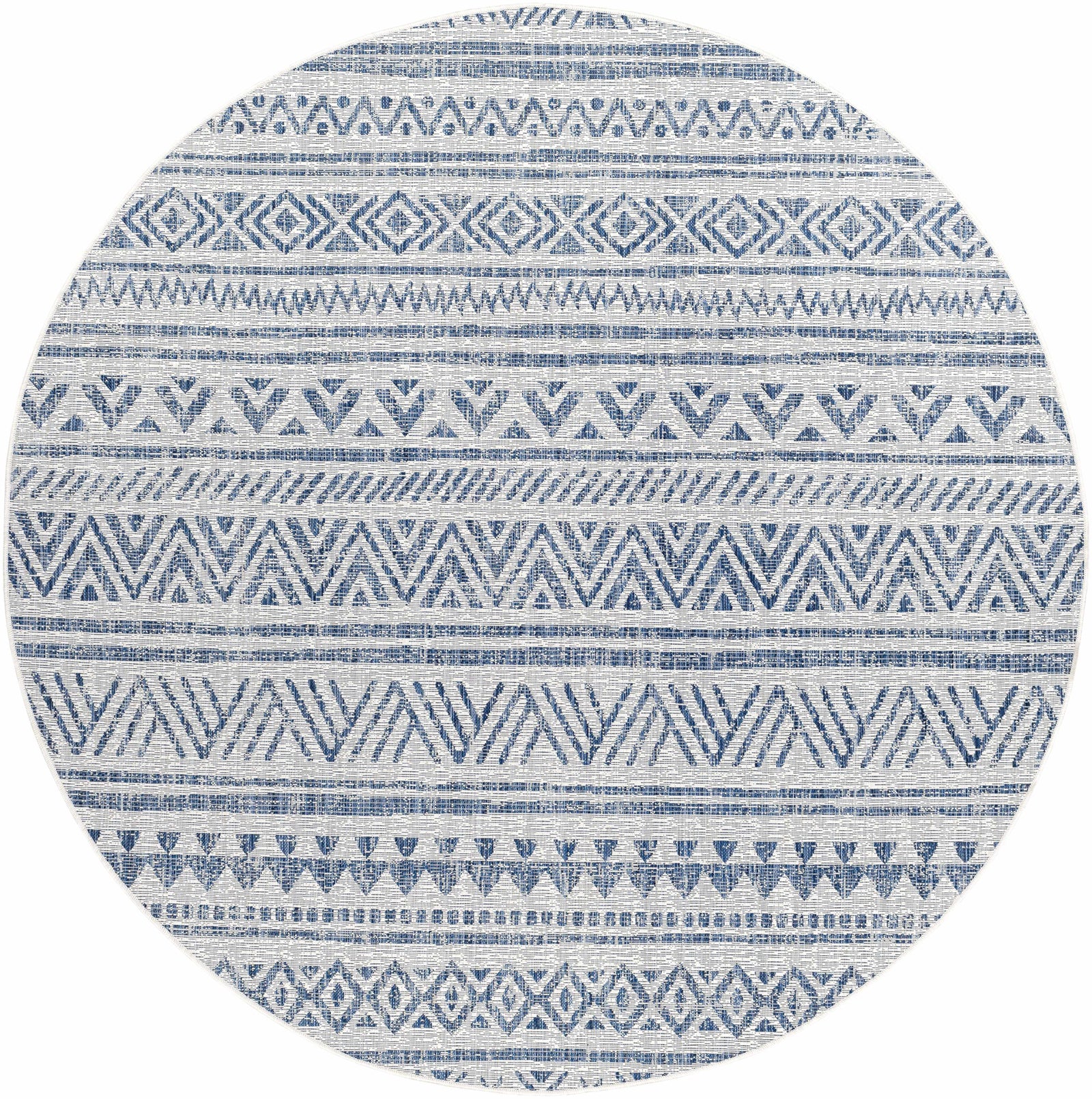 Novato Navy All Over Pattern Performance Rug