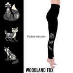Woodland Fox Leggings with Pockets – Folk Art