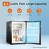 Free Standing Upright Freezer with Removable Shelf, Adjustable Thermostat, Compact Reversible Single Door Vertical Freezers