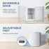 Free Standing Upright Freezer with Removable Shelf, Adjustable Thermostat, Compact Reversible Single Door Vertical Freezers