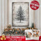 Vintage Christmas Tree Wall Art with Free Personalized Christmas Card