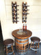 Handcrafted Wine Barrel Bar Set #1 - Whiskey & Wine Barrel Bar with Pub Table and Bar Stools for Home Bar Decor