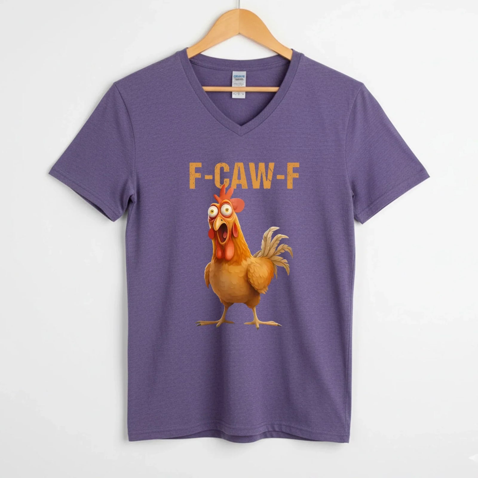 Funny F-Caw-F Rooster Unisex V-Neck T-Shirt