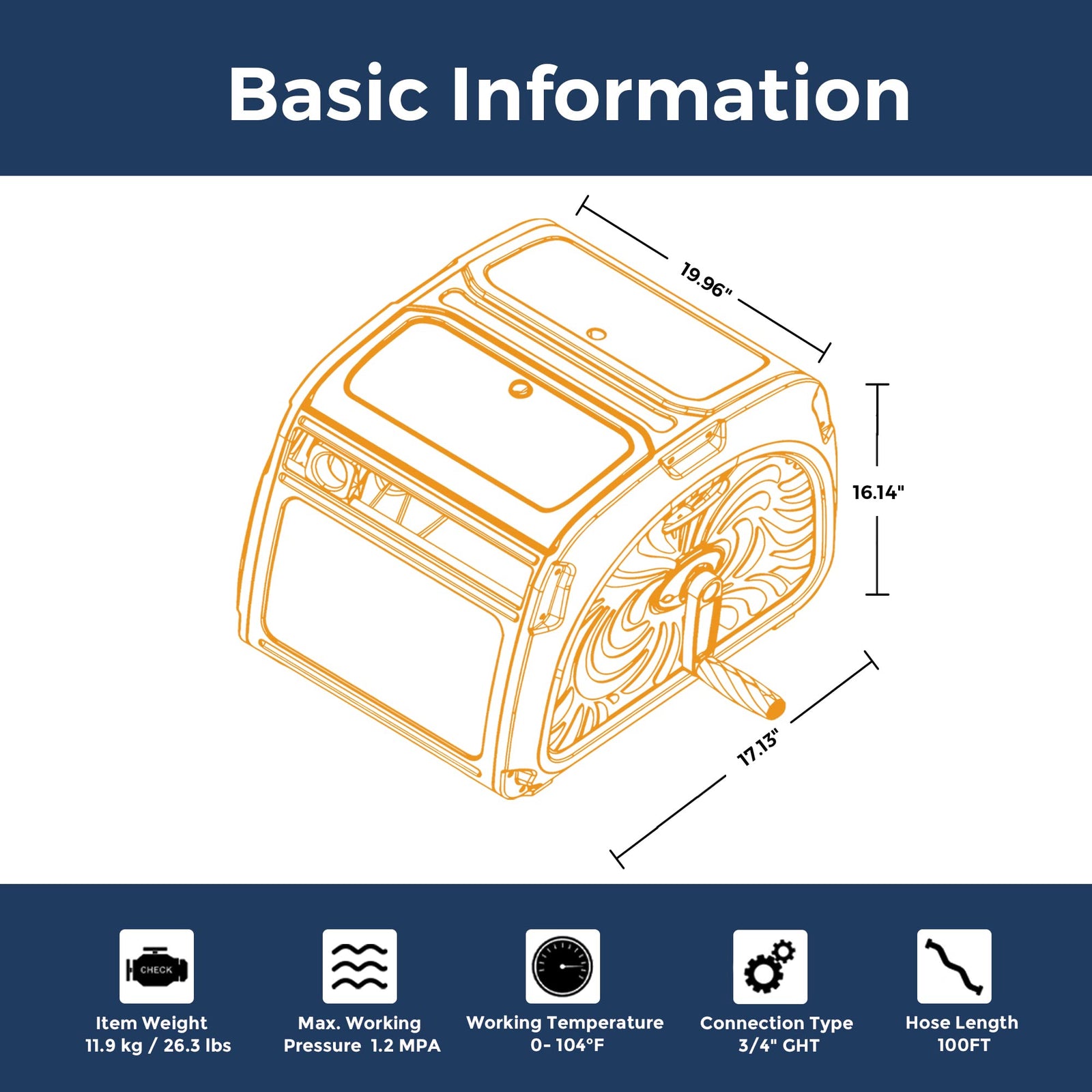 Garden Hose Reel Box-Heavy Duty