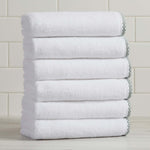 Cotton Border-Stitched 6-Piece Towel Set - Valery Collection
