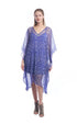 Geo Diamond Midi Caftan in Cobalt Blue + Silver