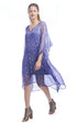 Geo Diamond Midi Caftan in Cobalt Blue + Silver
