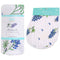 Gift Set: Bluebonnets Baby Muslin Swaddle Blanket and Burp Cloth/Bib Combo