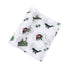 Gift Set: Massachusetts Baby Muslin Swaddle Blanket and Burp Cloth/Bib Combo