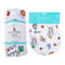 Gift Set: New York Baby Boy Muslin Swaddle Blanket and Burp Cloth/Bib Combo