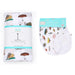 Gift Set: Seattle Baby Muslin Swaddle Blanket and Burp Cloth/Bib Combo