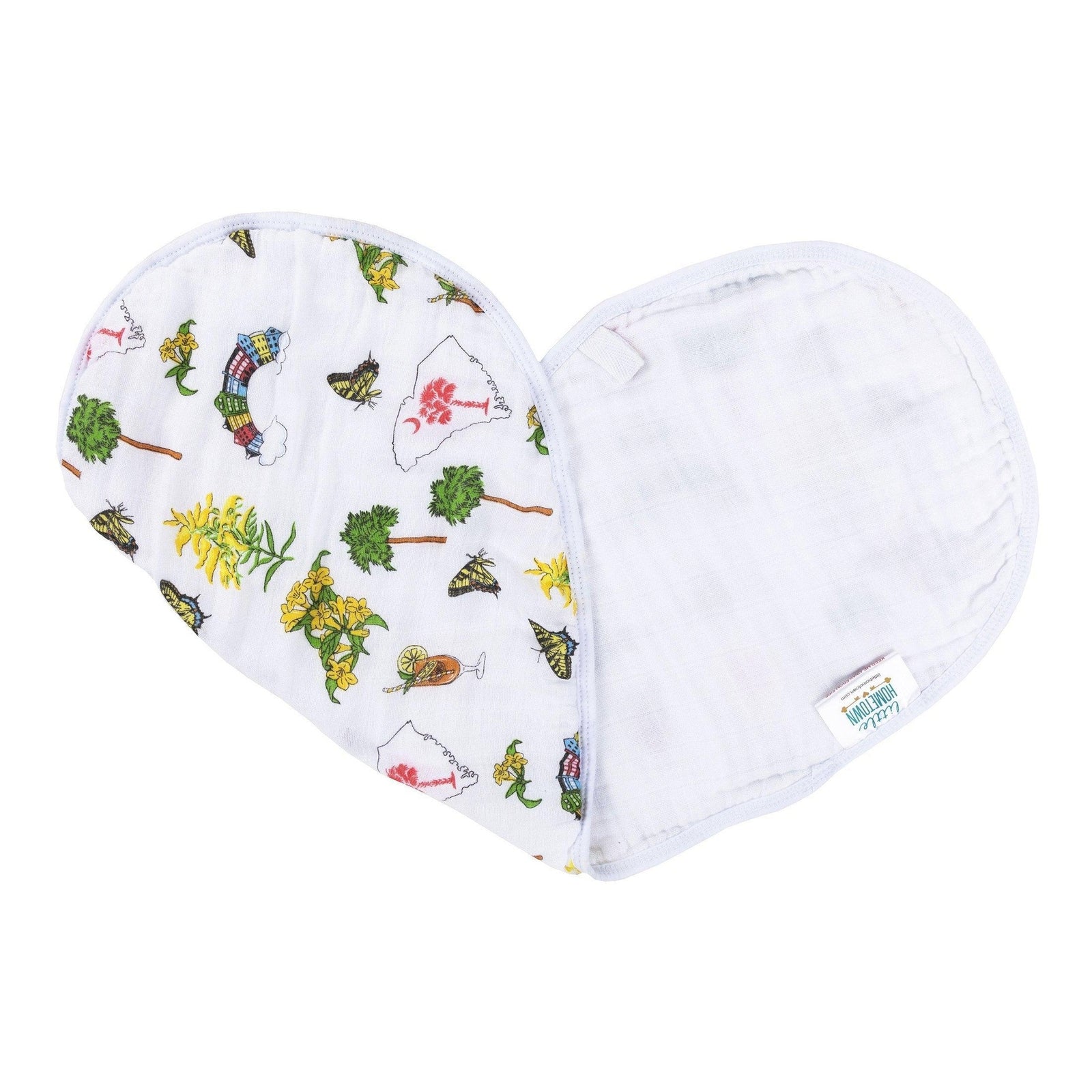Gift Set: South Carolina Girl Baby Muslin Swaddle Blanket and Burp Cloth/Bib Combo