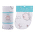 Gift Set: Southern Belle Baby Muslin Swaddle Blanket and Burp Cloth/Bib Combo Extra Large Bamboo Cotton