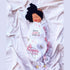 Gift Set: Texas Baby Girl Muslin Swaddle Blanket and Burp Cloth/Bib Combo Extra Large Bamboo Cotton