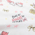 Gift Set: Texas Baby Girl Muslin Swaddle Blanket and Burp Cloth/Bib Combo Extra Large Bamboo Cotton
