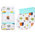 GiftSet: Arizona Baby Muslin Swaddle Blanket and Burp Cloth/Bib Combo