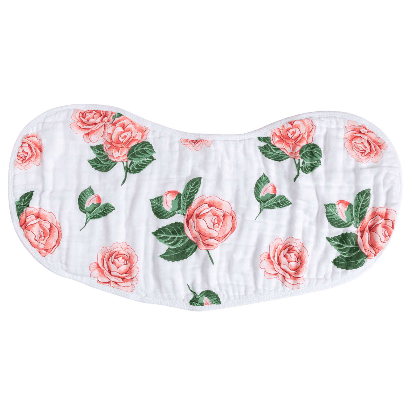 GiftSet: Camelia Baby Muslin Swaddle Blanket and Burp Cloth/Bib Combo